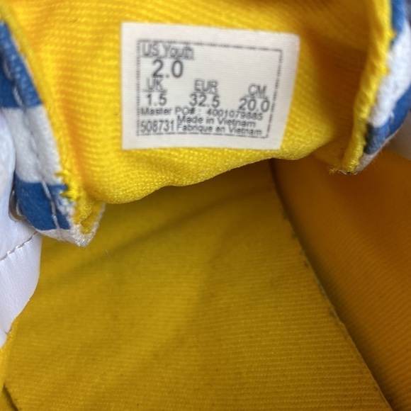 Kids Vans Shoes Red, Yellow & Blue Checks- Size 2 - Picture 10 of 12